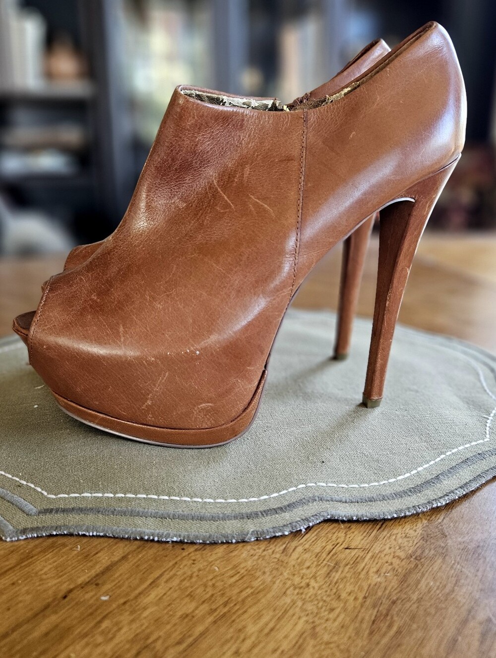 Genuine Leather Brown Platform Pumps Circus Sam Edelman 10 M
